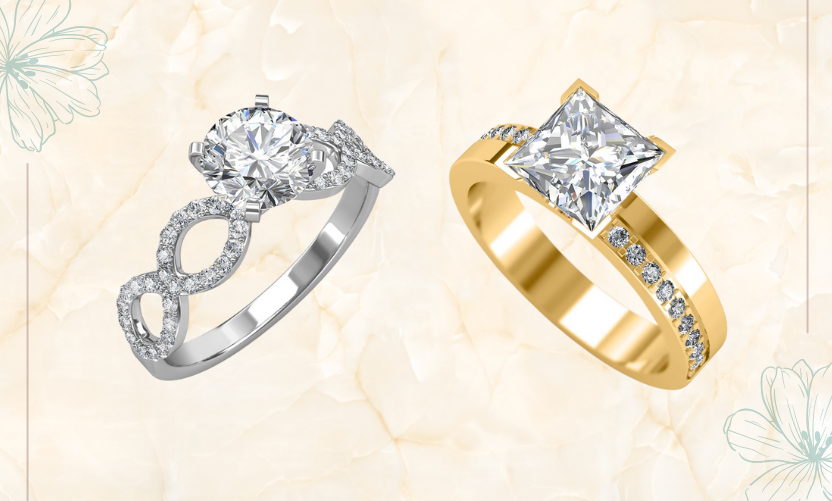 Engagement Rings - Solitaire Diamond Rings For Engagement/Wedding